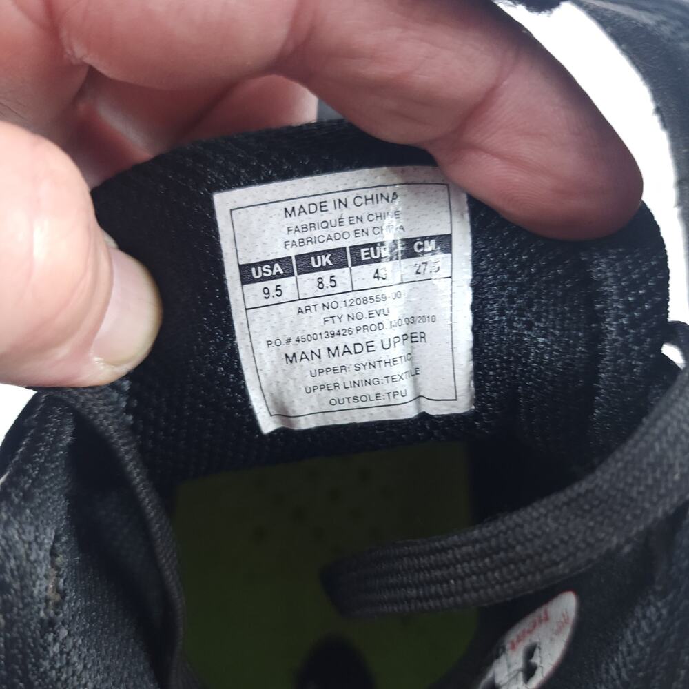 Under Armour Black Football Cleats Shoes Men Left 9.5 Right 10 (1208559) - Picture 7 of 12